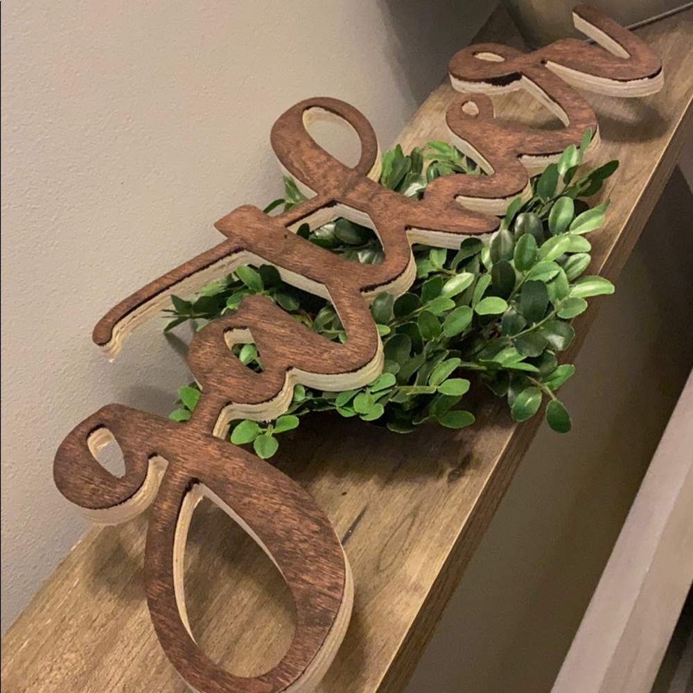 HP! đ Farmhouse Decor Gather Wood Sign - Picture 5 of 7